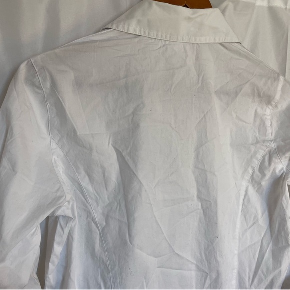 DG2 Diane Gilman Women’s Fitted White Button Down 3/4 Sleeves NWT Size Small - Picture 10 of 11